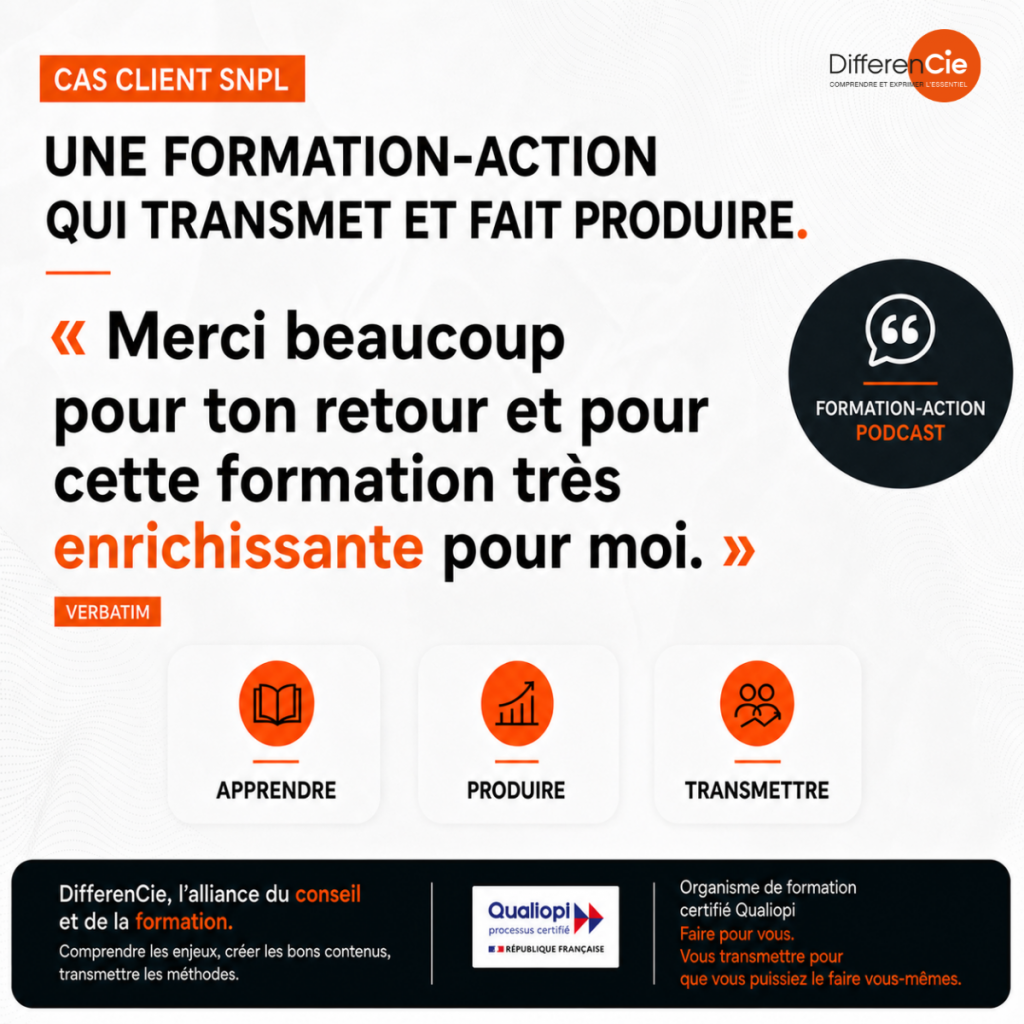 FORMATION ET CONSEIL PODCAST SNPL DIFFERENCIE
